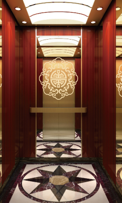 elevator scene cabin in the woods